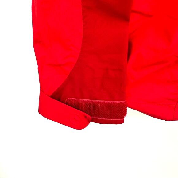 Marmot Size Medium Coat Red Hidden Hood Zip Up Winter Snow Rain Insulated - Picture 5 of 7
